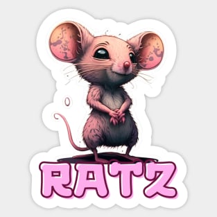 Ratt Pink Ratz Sticker